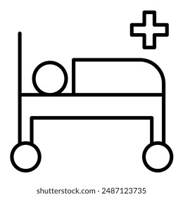 Patient icon in thin line style Vector illustration graphic design 