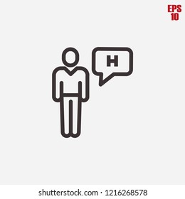 Patient icon vector line, linear pictogram