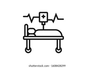 patient icon vector on white background 