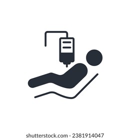 icono de paciente. vector.Curso editable.Signo de estilo lineal para uso de diseño web,logotipo.Ilustración de símbolo.