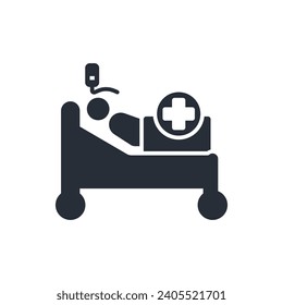 Patient icon. vector.Editable stroke.linear style sign for use web design,logo.Symbol illustration.