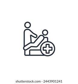 Patient icon. vector.Editable stroke.linear style sign for use web design,logo.Symbol illustration.