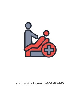 Patient icon. vector.Editable stroke.linear style sign for use web design,logo.Symbol illustration.