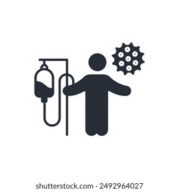 Patientensymbol. Vektorgrafik.Editierbarer Strich.Lineares Stilzeichen zur Verwendung Webdesign,logo.Symboldarstellung.