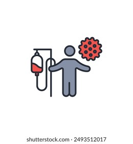 Patient icon. vector.Editable stroke.linear style sign for use web design,logo.Symbol illustration.