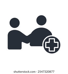 patient icon. vector.Editable stroke.linear style sign for use web design,logo.Symbol illustration.