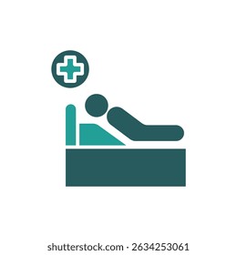 ícone do paciente. vetor.Sinal editável de estilo traço.linear para usar design da Web,ilustração logo.Symbol.