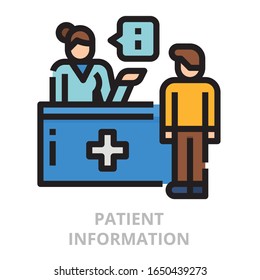 Patientensymbol für Website, Anwendung, Druck, Dokument, Plakatdesign usw.