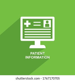 patient information icon, Medical icon vector