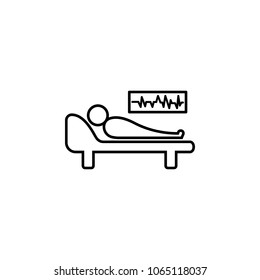 patient in intensive care icon. Element of medicine for mobile concept and web apps. Thin line  icon for website design and development, app development. Premium icon on white background