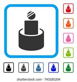 Patient Isolation icon. Flat grey pictogram symbol inside a light blue rounded rectangle. Black, gray, green, blue, red, orange color versions of Patient Isolation vector.