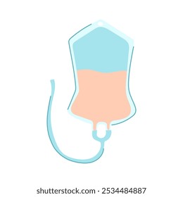 patient iv drip bag cartoon. treatment intravenous, fluid nutrients, medication healthcare patient iv drip bag sign. isolated symbol vector illustration