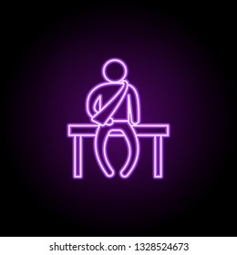 patient line icon. Elements of Medicine in neon style icons. Simple icon for websites, web design, mobile app, info graphics