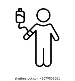 Patient line icon vector collection