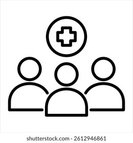 Patient Line Icon Vector Illustration