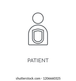 Patient linear icon. Patient concept stroke symbol design. Thin graphic elements vector illustration, outline pattern on a white background, eps 10.