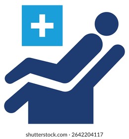 a patient lying in bed at the hospital, healthcare and medicine concept