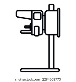 Patient mammography machine icon outline vector. Breast cancer. Medical clinic