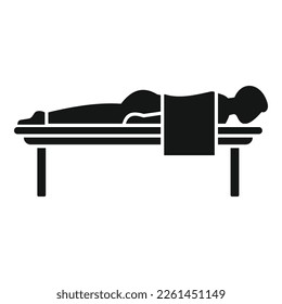 Patient massage icon simple vector. Doctor therapy. Rehab care