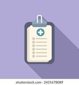 Patient medical board icon flat vector. Medical examination. Clinic general healthcare