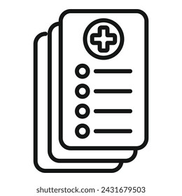 Patient medical board icon outline vector. Medical examination. Clinic general healthcare