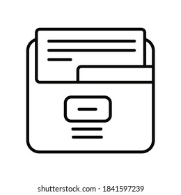 Patient Medical Files folder line icon