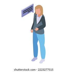 Patient message icon isometric vector. Medical health. Medicine clinic