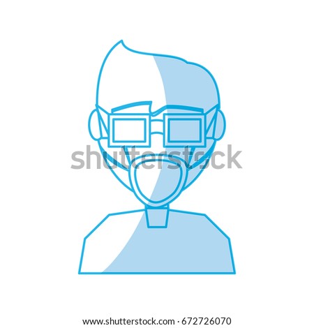 Patient with mouht cover