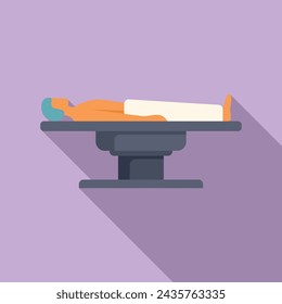 Patient nursing examination icon flat vector. Medical hospitalization. Facility treatment