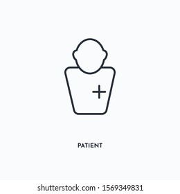 Patient Outline Icon Simple Linear Element Stock Vector (Royalty Free ...