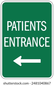 Patient parking only sign and labels