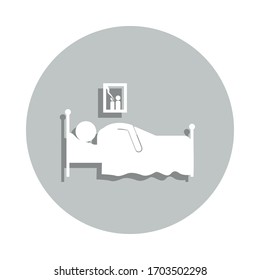 geduldiges und schlechtes Abzeichen. Einfache Bildyph, flache Vektorillustration von Icons für arme Menschen für i und ux, Website oder mobile Applikationen