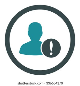 Patient Problem vector icon. Style is bicolor flat rounded symbol, soft blue colors, rounded angles, white background.