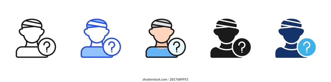 Patient Query Icon Collection With Multiple Styles