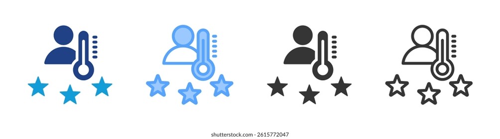 Patient Ratisfaction icon set multiple style collection