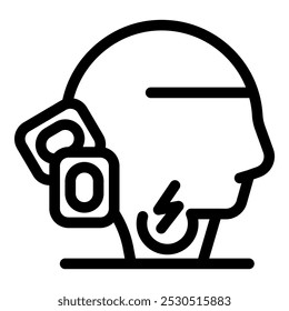 Paciente está recebendo terapia de estimulação cerebral usando eletrodos colocados na cabeça