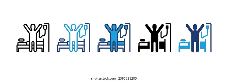 Patient Recovery Icon Element For Design