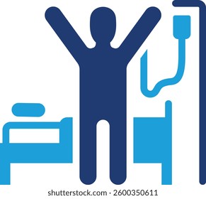 Patient Recovery Icon Element For Design