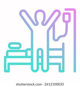 Patient Recovery Icon Element For Design