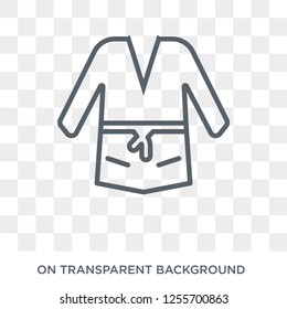 Patient robe icon. Trendy flat vector Patient robe icon on transparent background from Health and Medical collection. High quality filled Patient robe symbol use for web and mobile