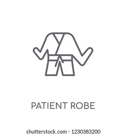 Patient robe linear icon. Modern outline Patient robe logo concept on white background from Health and Medical collection. Suitable for use on web apps, mobile apps and print media.
