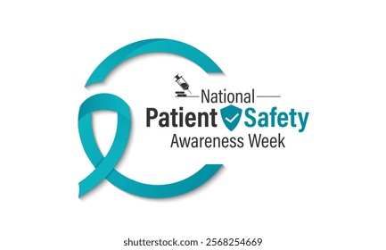 Patient safety awareness week is observed every year in March. Patient Safety Awareness  is observed to increase patient and health professional awareness. Design for banner, cards, prints. Eps 10.