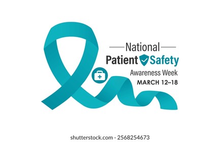 Patient safety awareness week is observed every year in March. Patient Safety Awareness  is observed to increase patient and health professional awareness. Design for banner, cards, prints. Eps 10.