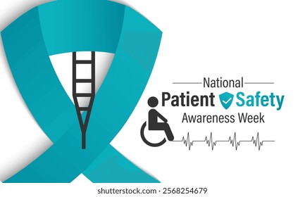 Patient safety awareness week is observed every year in March. Patient Safety Awareness  is observed to increase patient and health professional awareness. Design for banner, cards, prints. Eps 10.