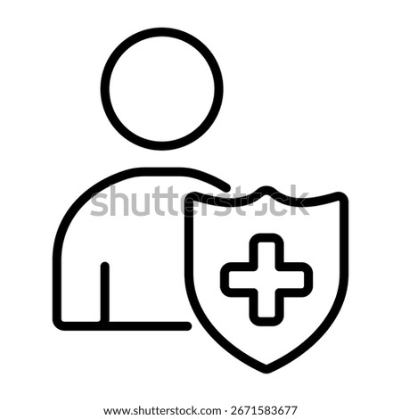 Patient Safety Icon Vector Illustratio, White Background