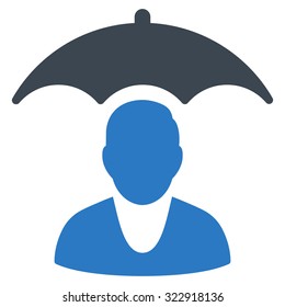 Patient Safety vector icon. Style is bicolor flat symbol, smooth blue colors, rounded angles, white background.