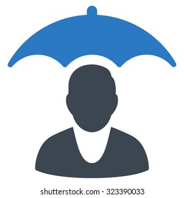 Patient Safety vector icon. Style is bicolor flat symbol, smooth blue colors, rounded angles, white background.