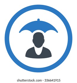 Patient Safety vector icon. Style is bicolor flat rounded symbol, smooth blue colors, rounded angles, white background.