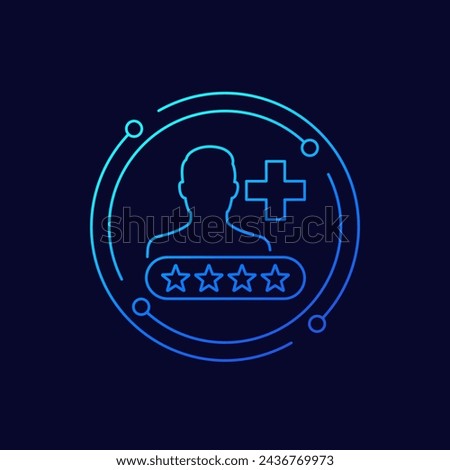 patient satisfaction icon in linear design