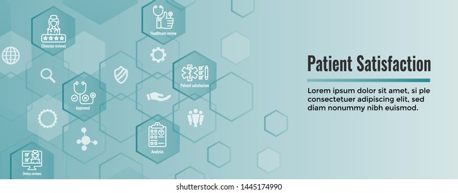 Patient Satisfaction Icon Set and Web Header Banner